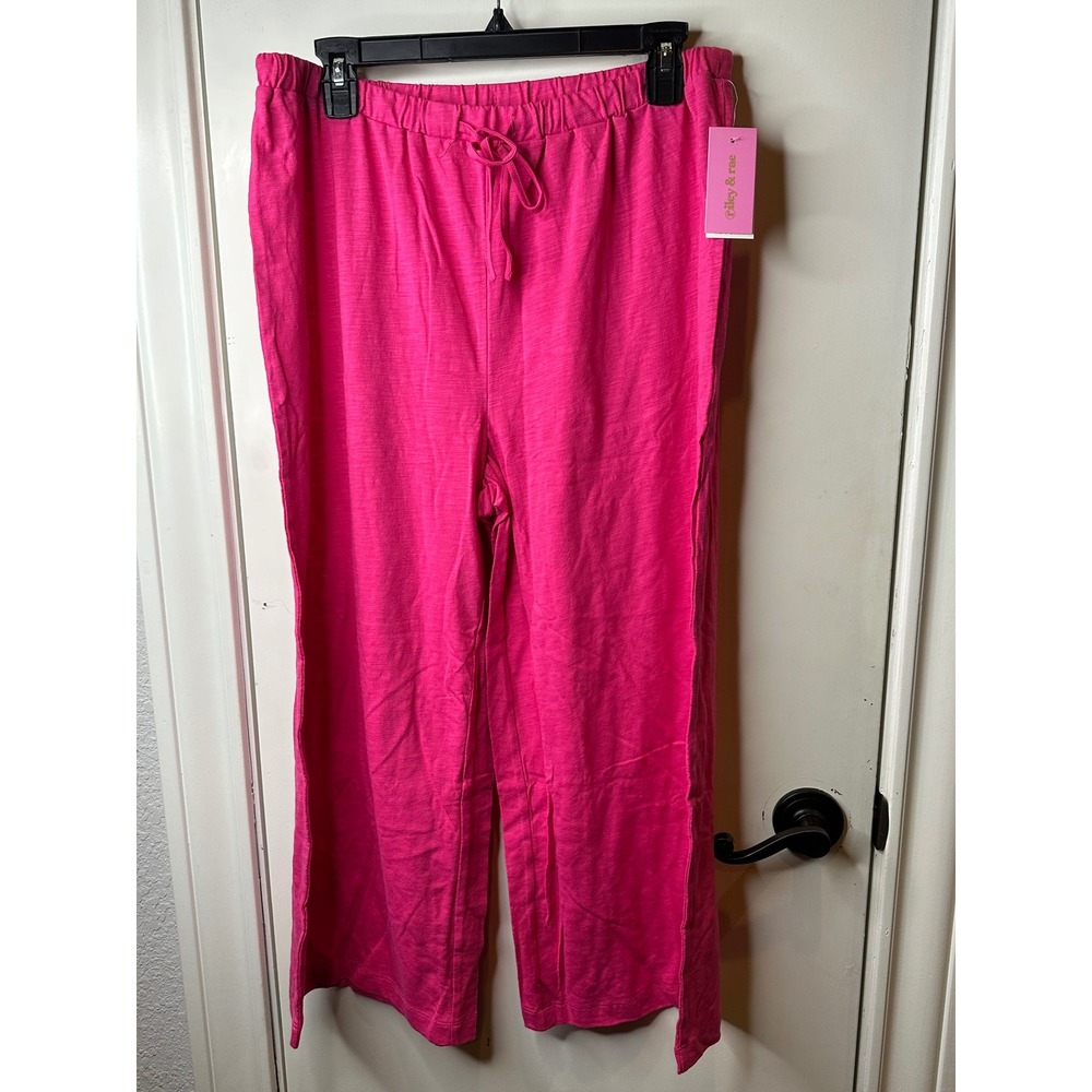 Riley & Rae Out In Bloom Pink Wide Leg Drawstring Pants 2321805 Legacy Pink Mens